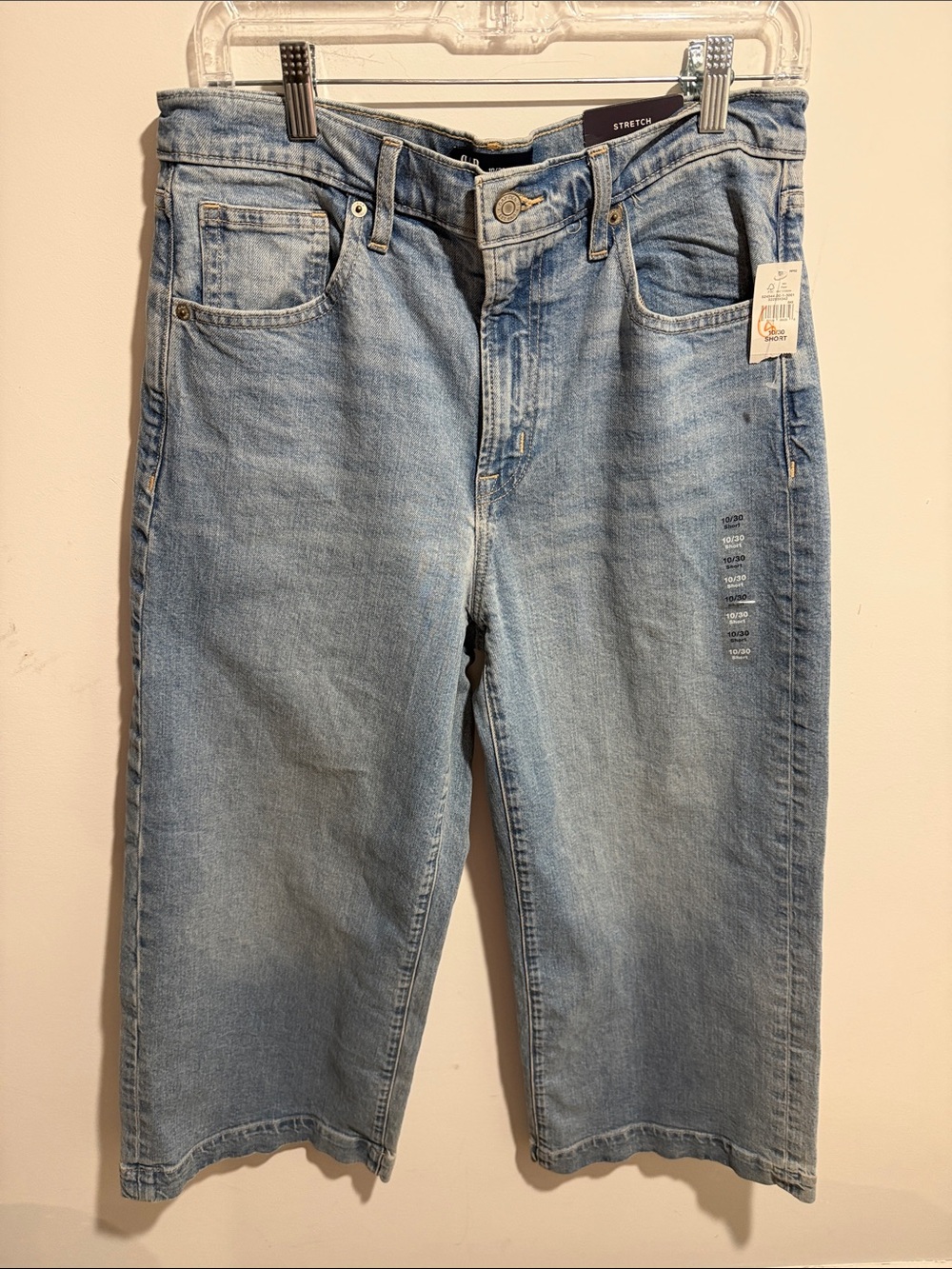 GAP Light Blue Wide Leg Cropped Jeans Size 10 Short NWT